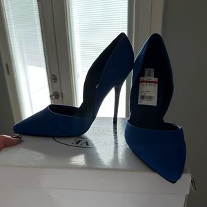 Blue heels suede Steve Madden